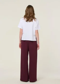 Pantalon en ecovero et matière recyclée | bordeaux 