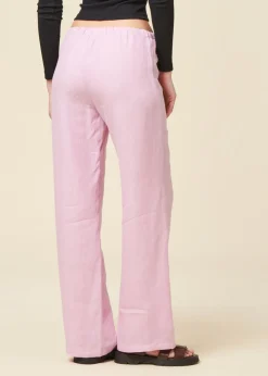 Pantalon en lin | rose 