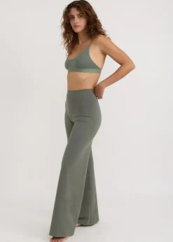 Pantalon fluide en coton bio | kaki 