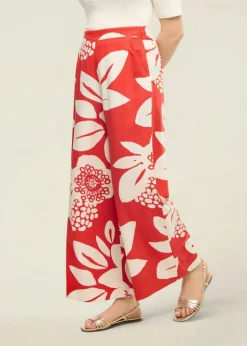 Pantalon fluide en ecovero | rouge 