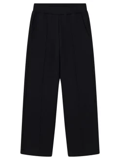 Pantalon jogging en coton bio | noir "posey wide elastic pants black jet"