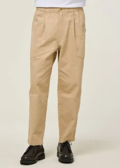 Pantalon large cargo en coton bio | crème 