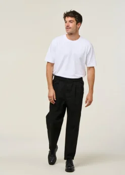 Pantalon large cargo en coton bio | noir 
