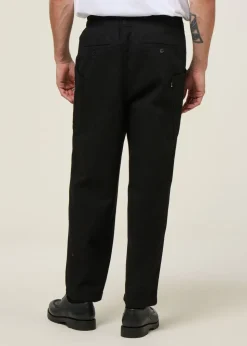 Pantalon large cargo en coton bio | noir 