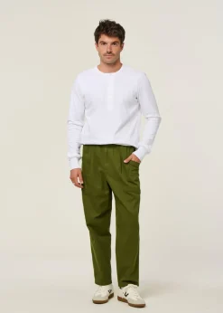 Pantalon large cargo en coton bio | vert "green max pants"