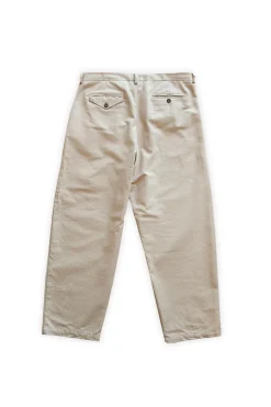 Pantalon large en coton bio | beige 