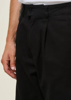 Pantalon large en coton bio | noir "wotan black"