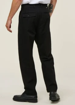 Pantalon large en coton bio | noir 