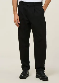 Pantalon large en coton bio | noir 
