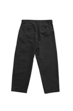 Pantalon large en coton bio | noir "pantalon chino - black"