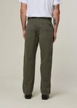 Pantalon large en coton bio | vert "tuff tony pants duck canvas"
