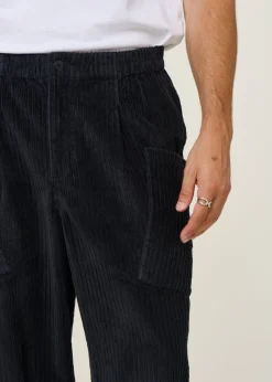 Pantalon large en velours côtelé | bleu "corduroy max pants - blue"