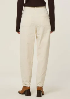 Pantalon velours côtelé en coton bio | écru 