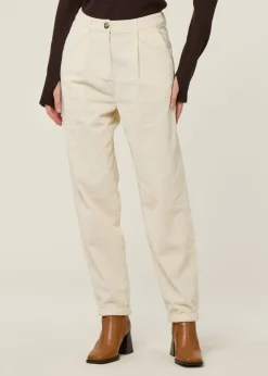 Pantalon velours côtelé en coton bio | écru 
