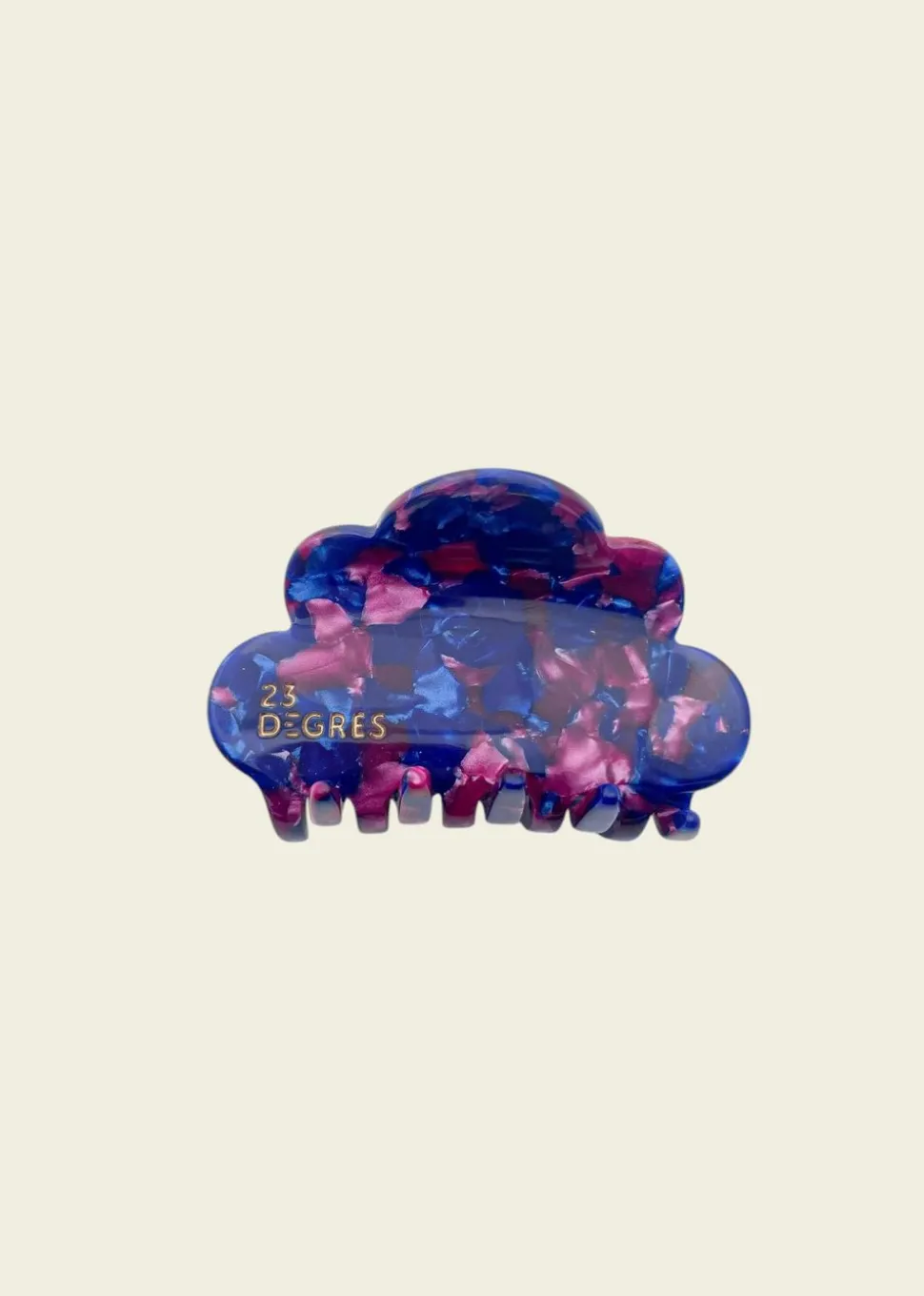 Pince à cheveux en acétate | bleu et rose "pince nuage - sunny"