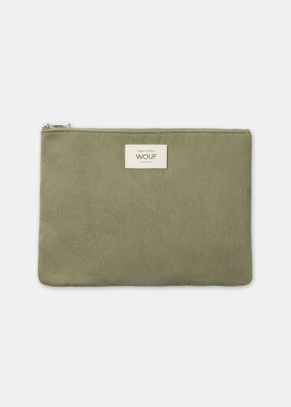 Pochette en coton bio | vert "sunset pouch kaki"