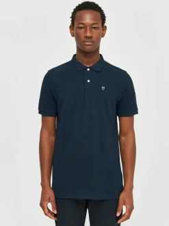 Polo bleu nuit en coton bio - rowan basic polo total eclipse
