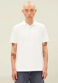 Polo en coton bio | blanc "maario poloshirt - white"