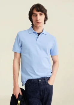 Polo en coton bio | bleu ciel 