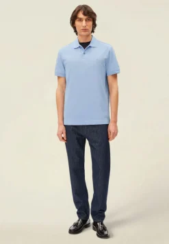 Polo en coton bio | bleu ciel 