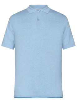 Polo en coton bio et en laine | bleu 