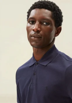 Polo en coton bio | marine "maario poloshirt - night sky"