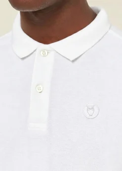 Polo pique blanc en coton bio - rowan