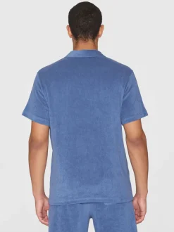 Polo éponge en coton bio | bleu 