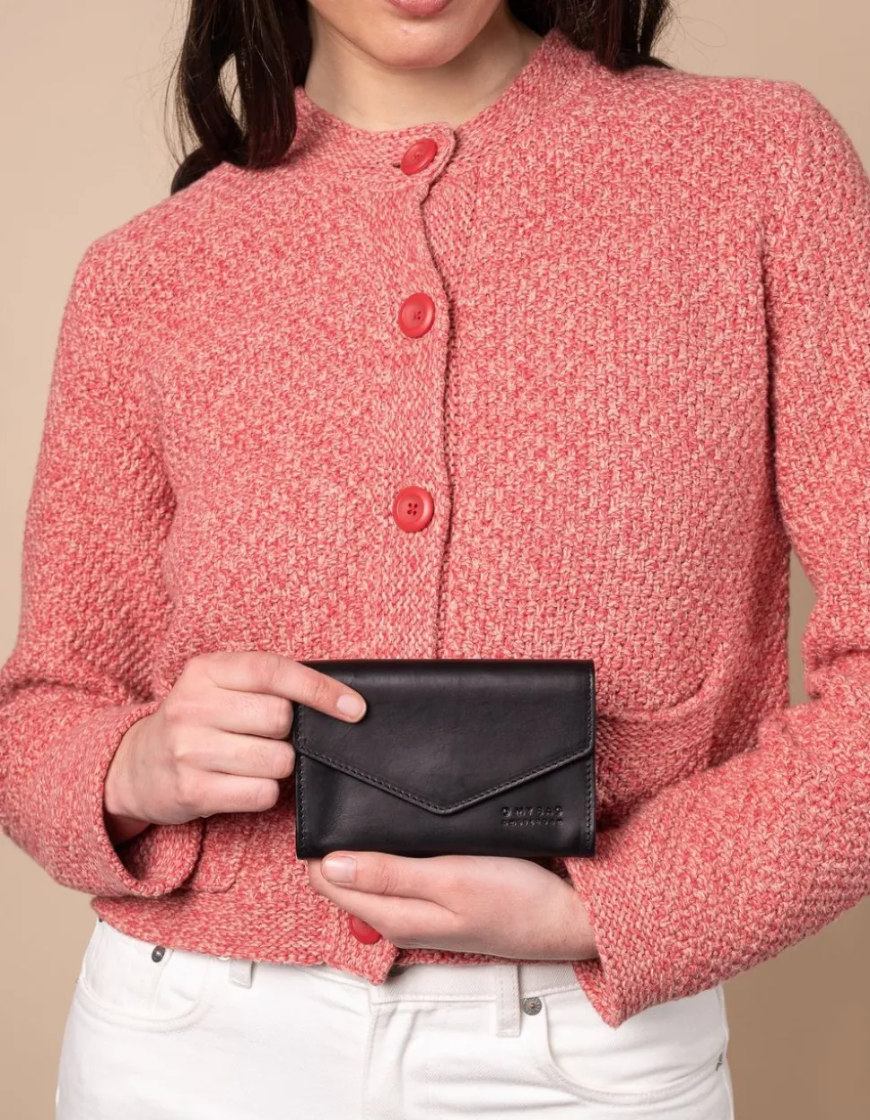 Portefeuille en cuir certifié | noir "jo's purse black leather"