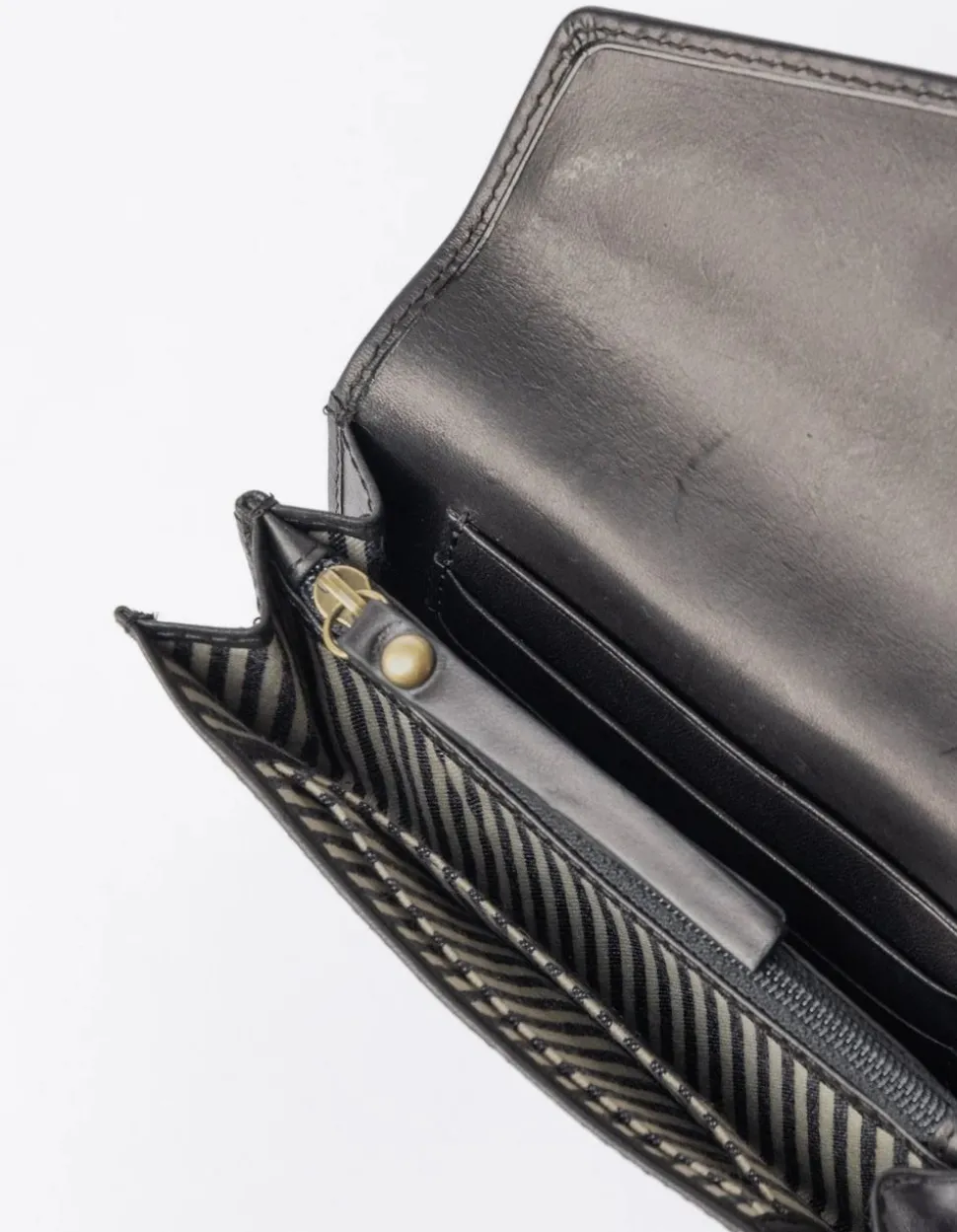 Portefeuille en cuir certifié | noir "jo's purse black leather"
