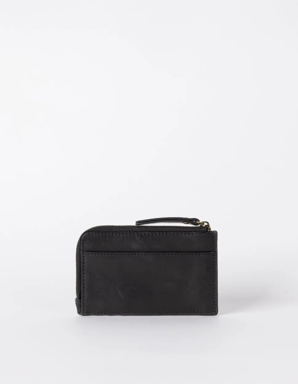 Portefeuille en cuir certifié | noir "lola - black classic leather"