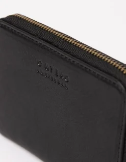 Portefeuille en cuir certifié | noir "robbie - black soft grain leather"