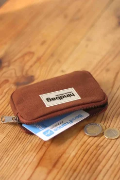 Porte-monnaie en coton bio | marron "lili chocolat"