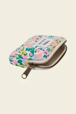 Porte-monnaie en coton bio | multicolor "lili pastel bloom - liberty"