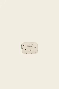 Porte-monnaie en coton bio | pois écru "lili pois écru" - pois ecru