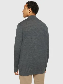 Pull col montant en laine mérinos certifiée | gris foncé 