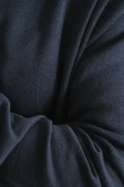 Pull col roulé en coton bio | marine
