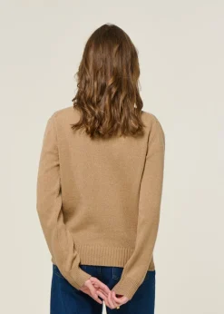 Pull en cachemire recyclé | beige "ada - beige sughero"