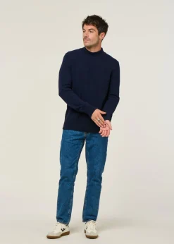 Pull en cachemire recyclé | bleu "clemente - blu mora"