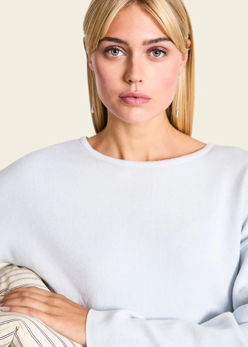 Pull en coton bio | bleu "williamsburg ice blue"