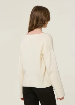 Pull en coton bio | écru "williamsburg offwhite"