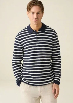 Pull en coton bio | marine rayé 