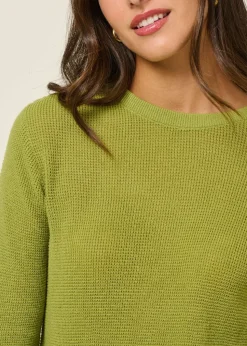 Pull en coton bio | vert "iradi - green"