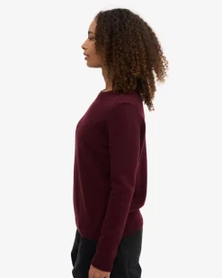 Pull en laine mérinos recyclée | bordeaux 