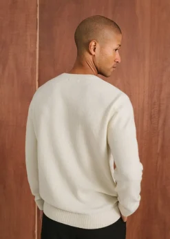 Pull en laine mérinos recyclée | écru