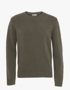 Pull en laine mérinos recyclée | kaki "dusty olive"