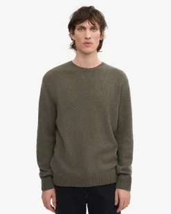 Pull en laine mérinos recyclée | kaki 