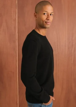 Pull en laine mérinos recyclée | noir