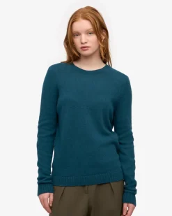 Pull en laine mérinos recyclée | turquoise 