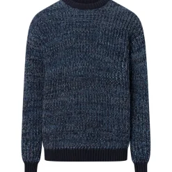 Pull en maille de coton bio | mélange de bleu 